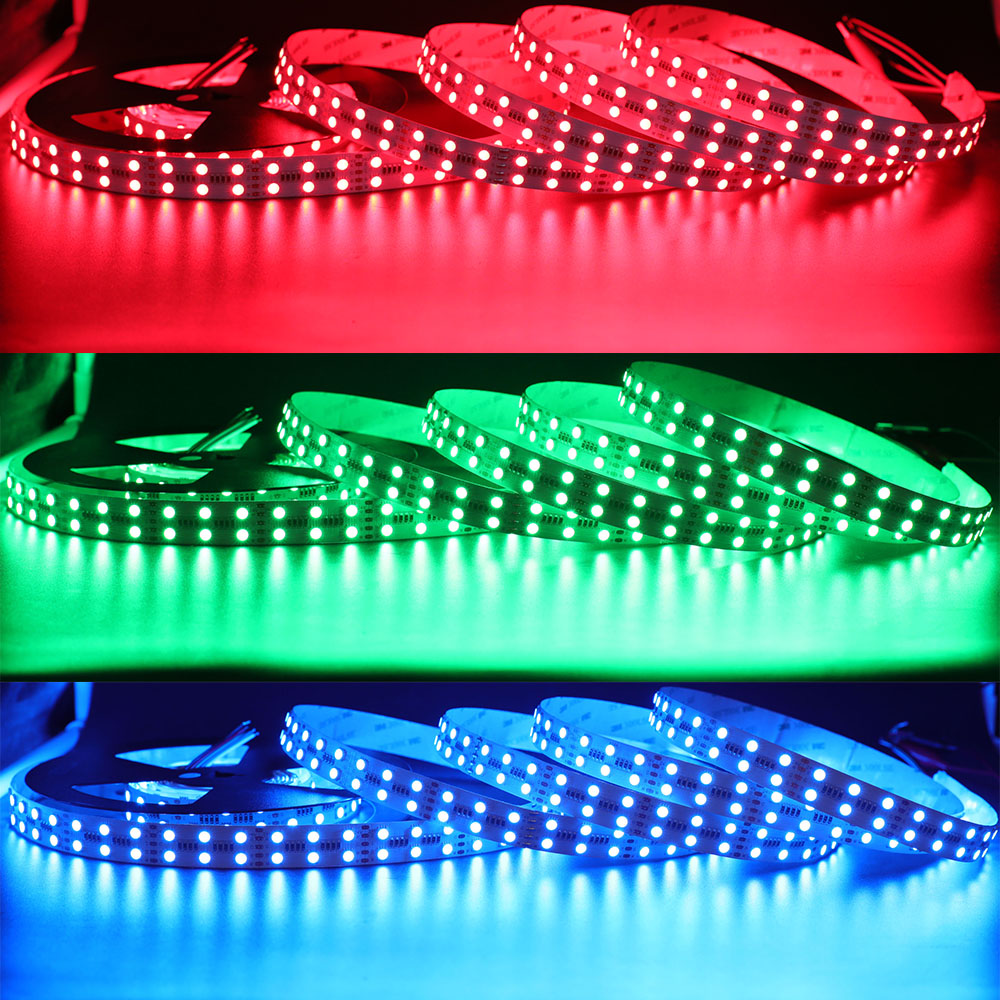 RGBW Color Changing LED Strip Lights - 24V 120LEDs/m High Density LED Strip - Dual Row RGBW Color Changing LED Strip Lights - 24V 120LEDs/m High Density LED Strip - Dual Row